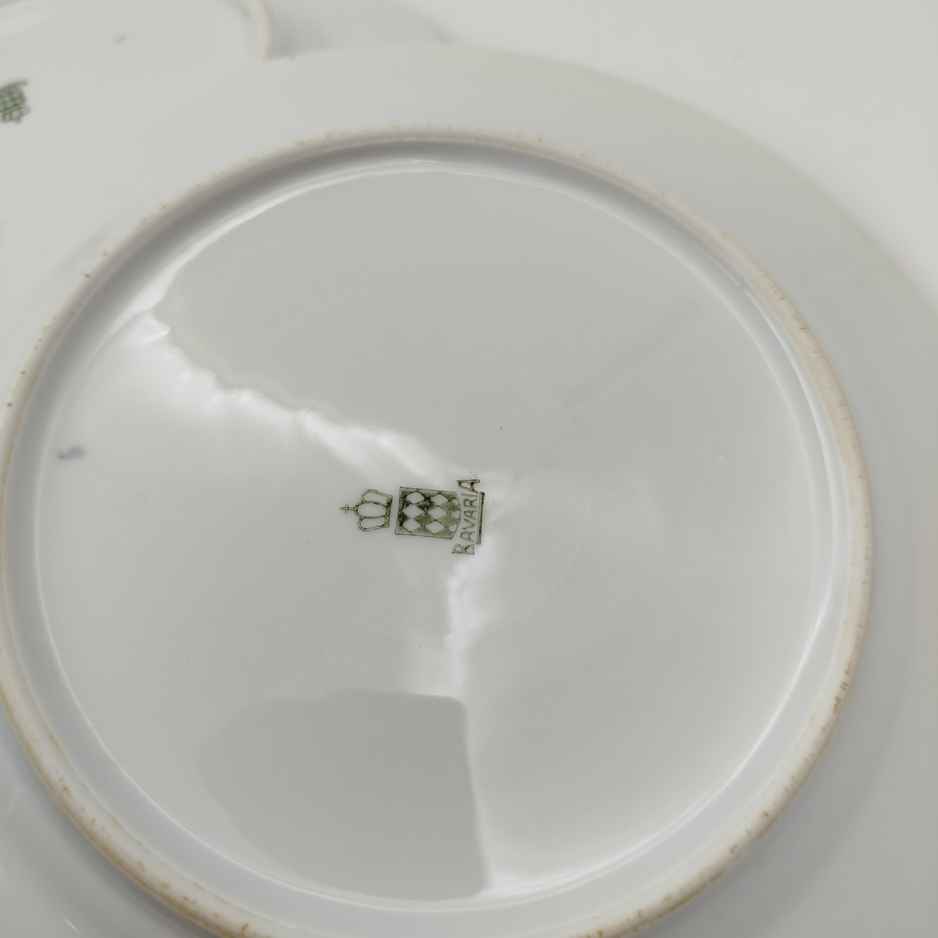 Набор десертных тарелок с цветочным декором на 5 персон, фарфор, деколь, золочение, Bavaria Porzellan, Германия, 1950-1980 гг.