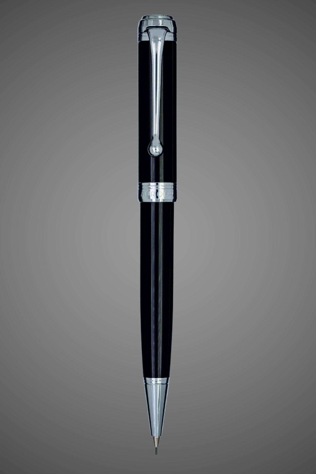 Механический карандаш Aurora Talentum Resina Black CT, в подарочной коробке, Лаки и смолы: смола, хром