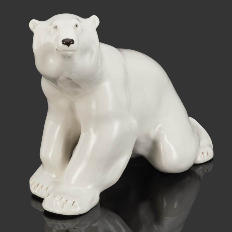 Статуэтка "Белый медведь" (большая), скульптор Б.Я. Воробьев