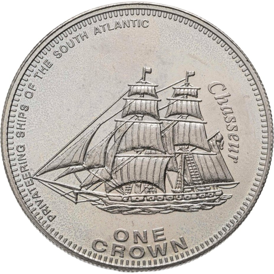 Тристан-да-Кунья 1 крона (crown) 2006 Корабли-приватиры Южной Атлантики - "Chasseur"