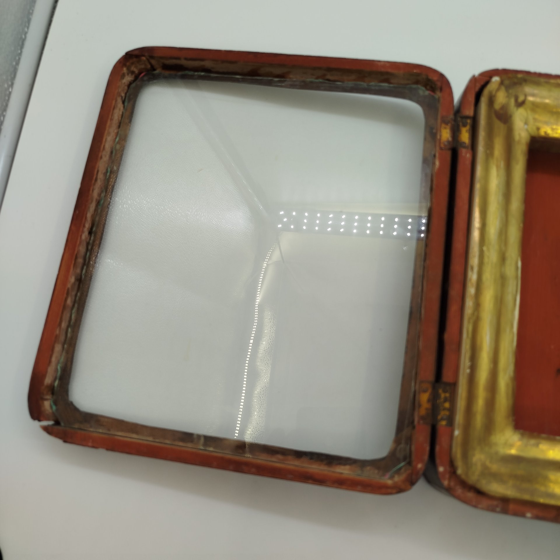 Киот, дерево, шпон, стекло, золочение, Российская империя, 1890-1917 гг.