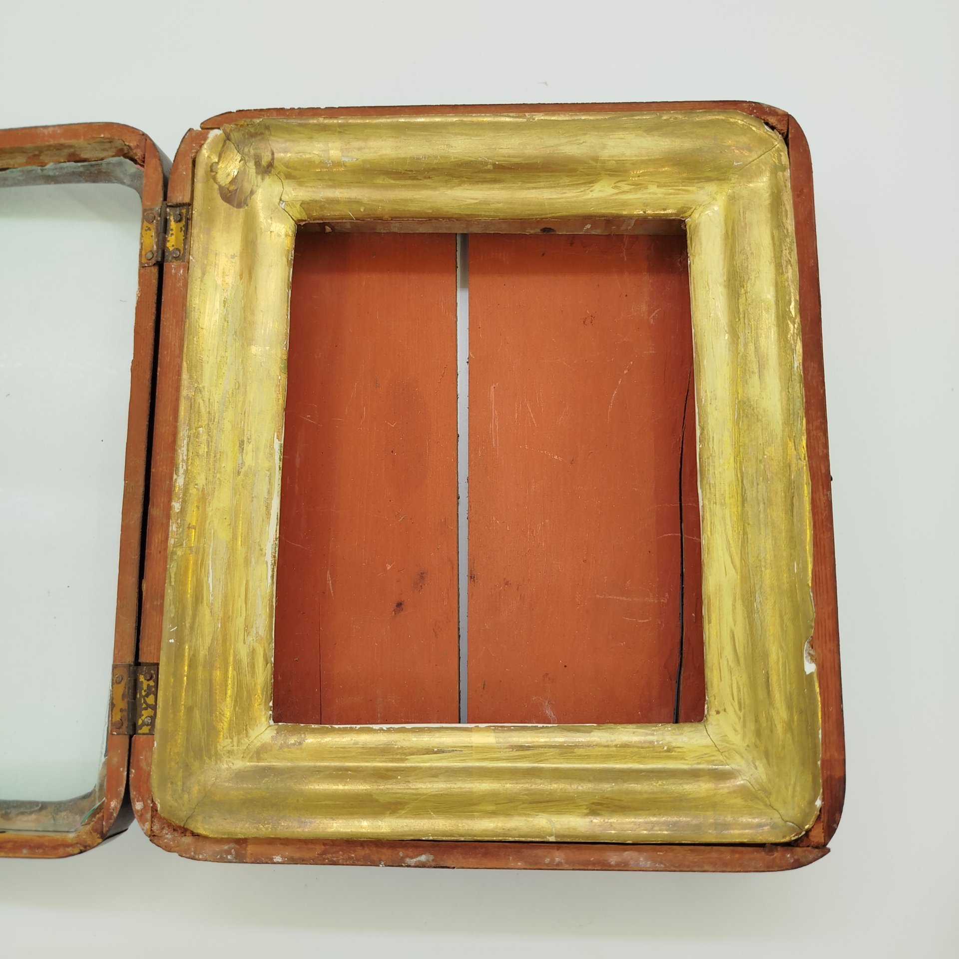 Киот, дерево, шпон, стекло, золочение, Российская империя, 1890-1917 гг.