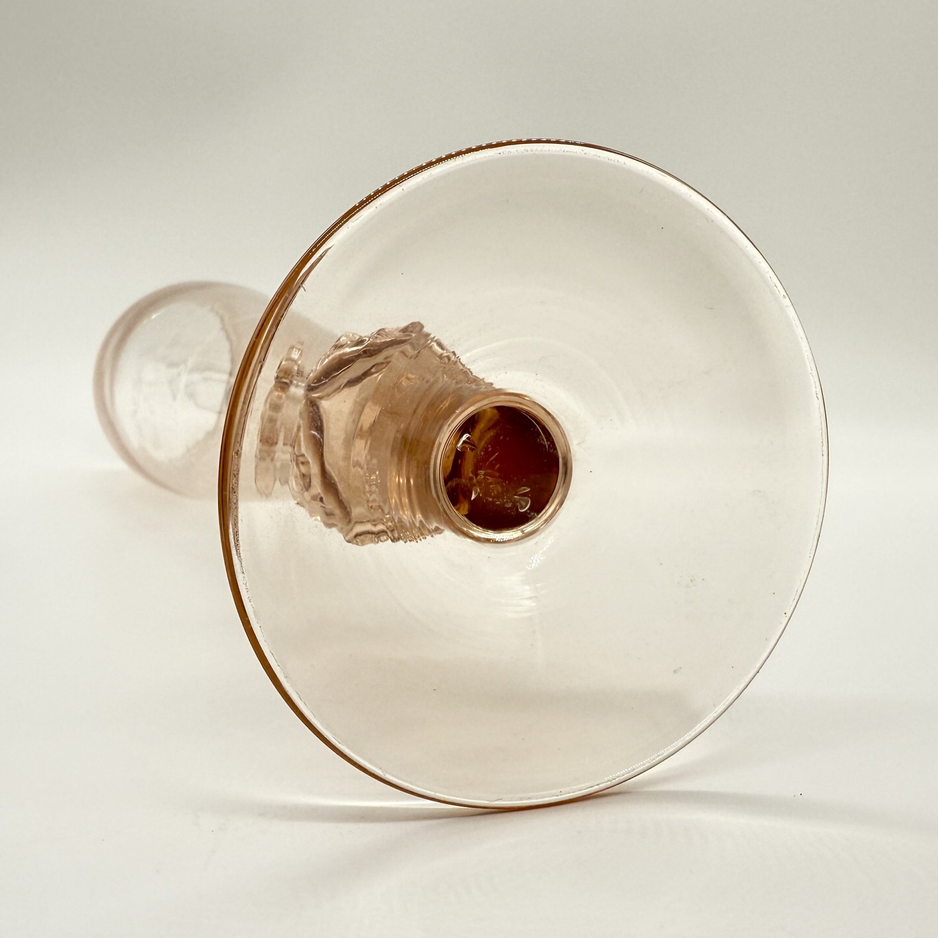 Ваза на ножке, стекло, гутная техника, СССР, 1970-1990 гг.