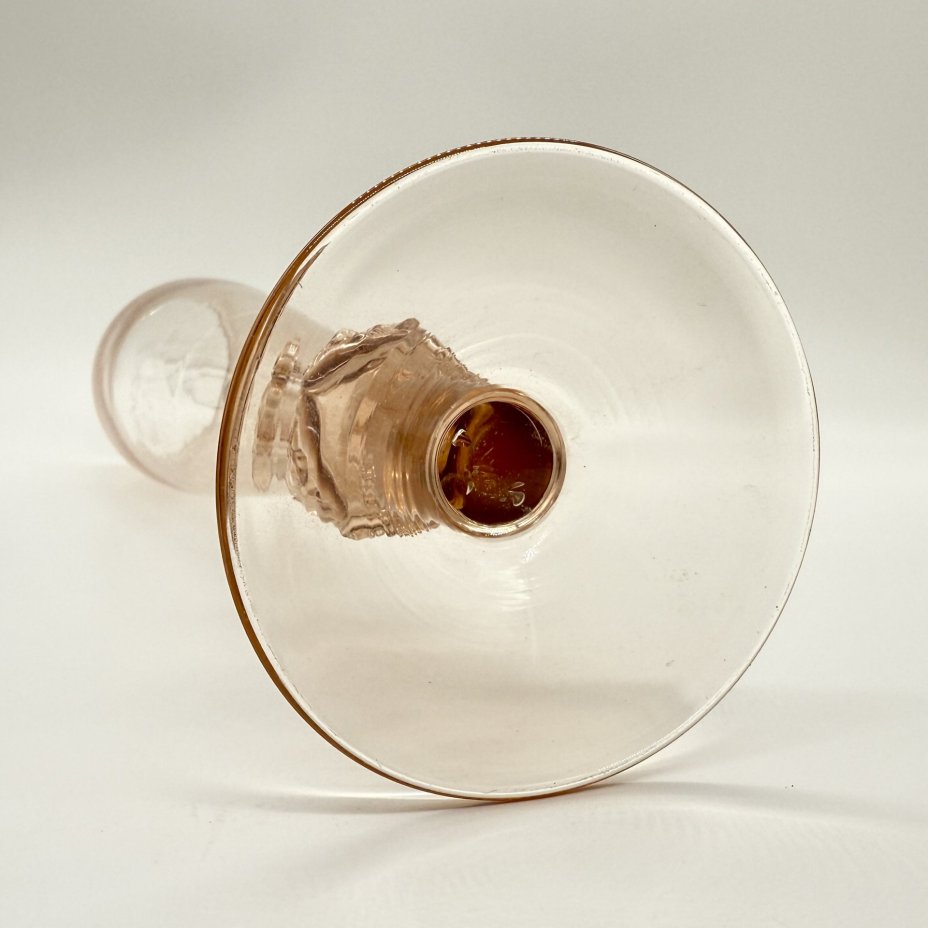 Ваза на ножке, стекло, гутная техника, СССР, 1970-1990 гг.