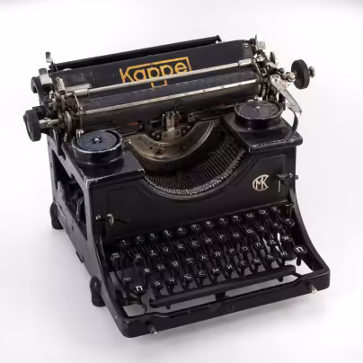Машинка печатная "Kappel", произведённая на заводе "Maschinenfabrik Kappel AG", модель №2 (интервальный рычаг справа)