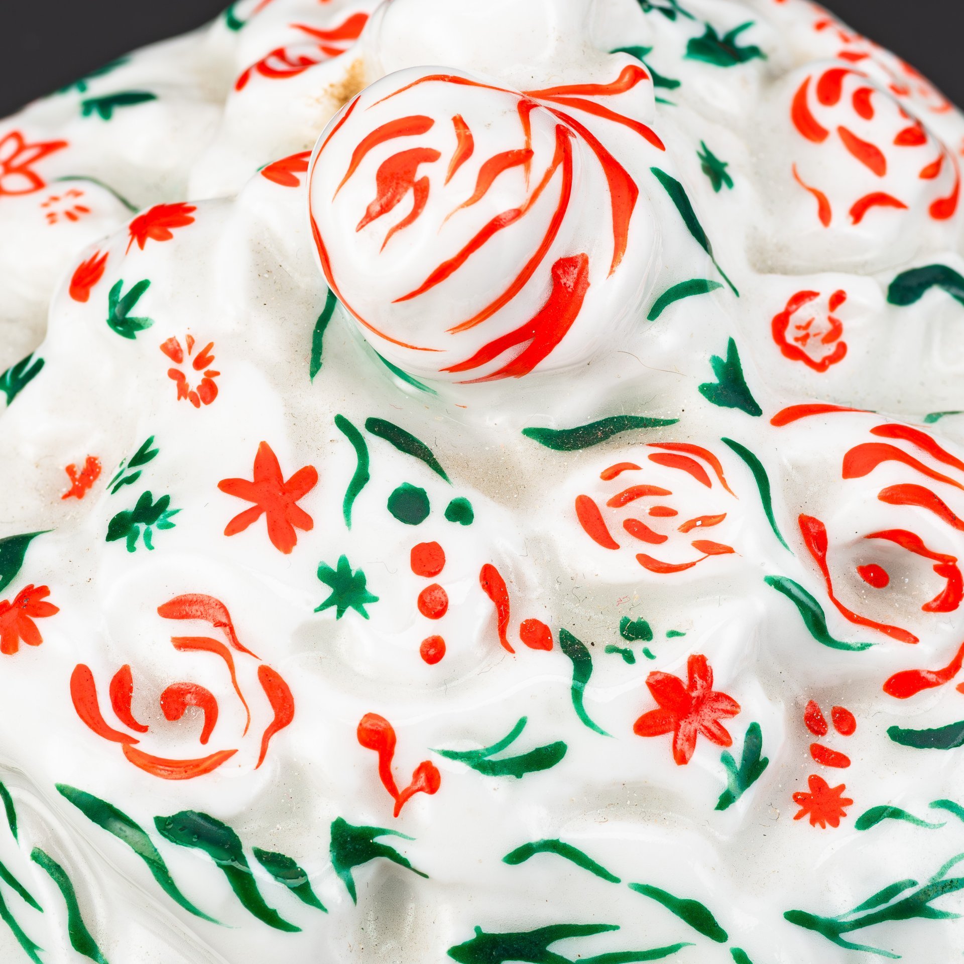 [Редкость] Пудреница с крышкой "Букетик", автор А.В. Щекатихина (Щекотихина)-Потоцкая, фарфор, роспись, Ленинградский фарфоровый завод (ЛФЗ), СССР, 1940-1960 гг.