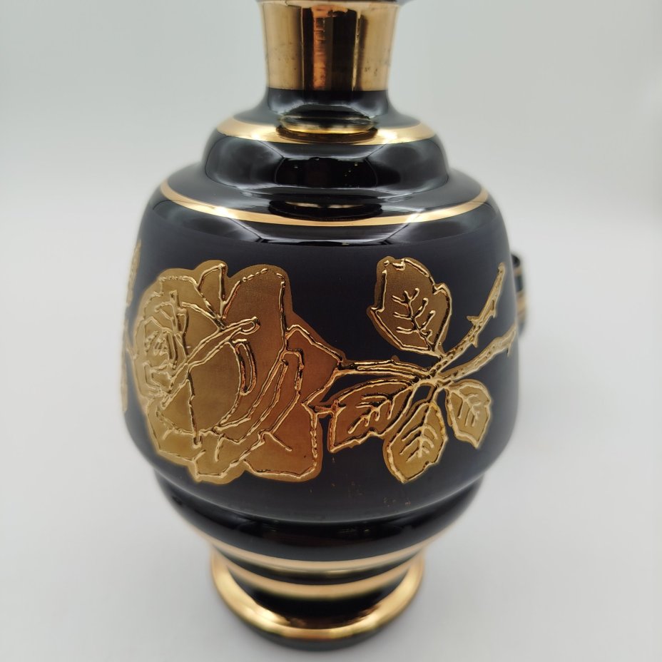 Набор для крепких напитков (Штоф и 6 стопок), стекло, золочение, Bohemia Crystal (Bohemia Glass), Чехия, 1990-2000 гг.