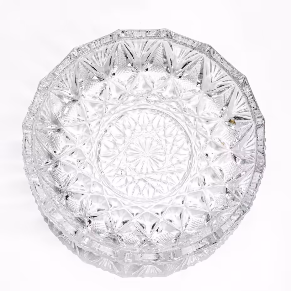 Розетка, выполненная в технике алмазной грани, хрусталь, СССР, 1970-1990 гг.