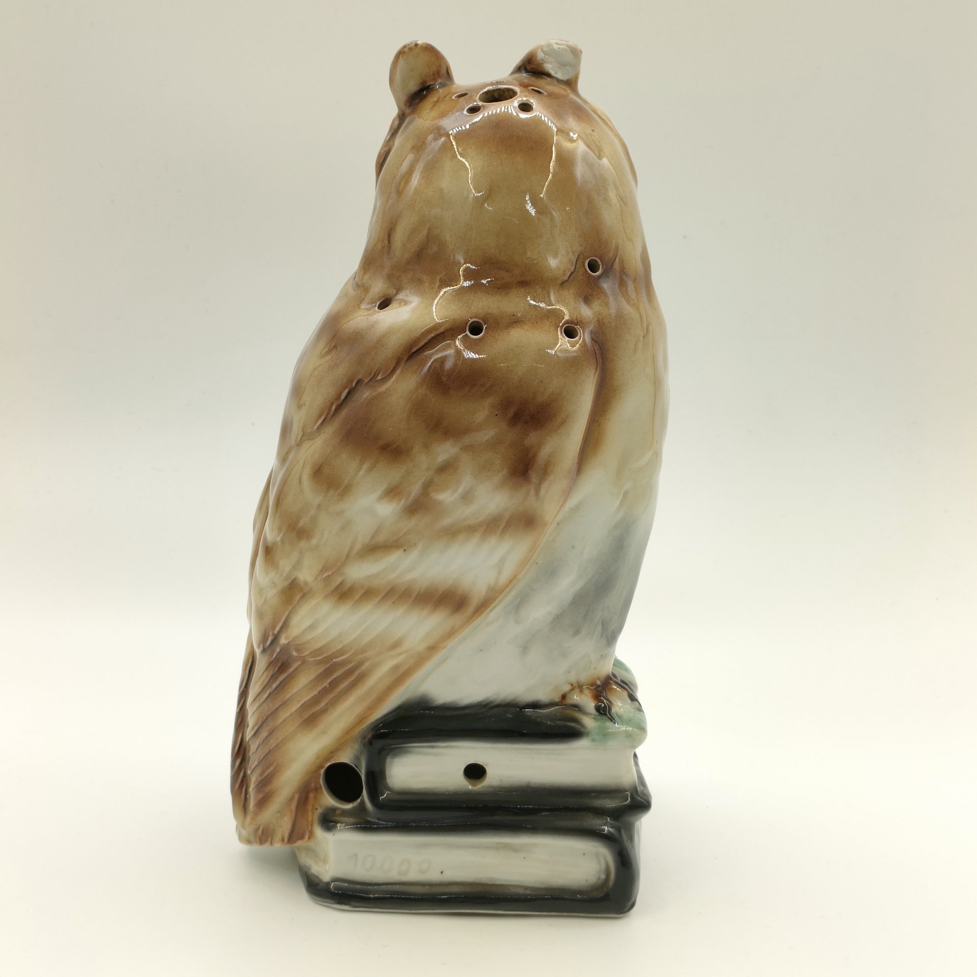 Плафон для ночника "Сова", фарфор, роспись, композитный материал, Heinz & Co., Германия, 1954-1972 гг.