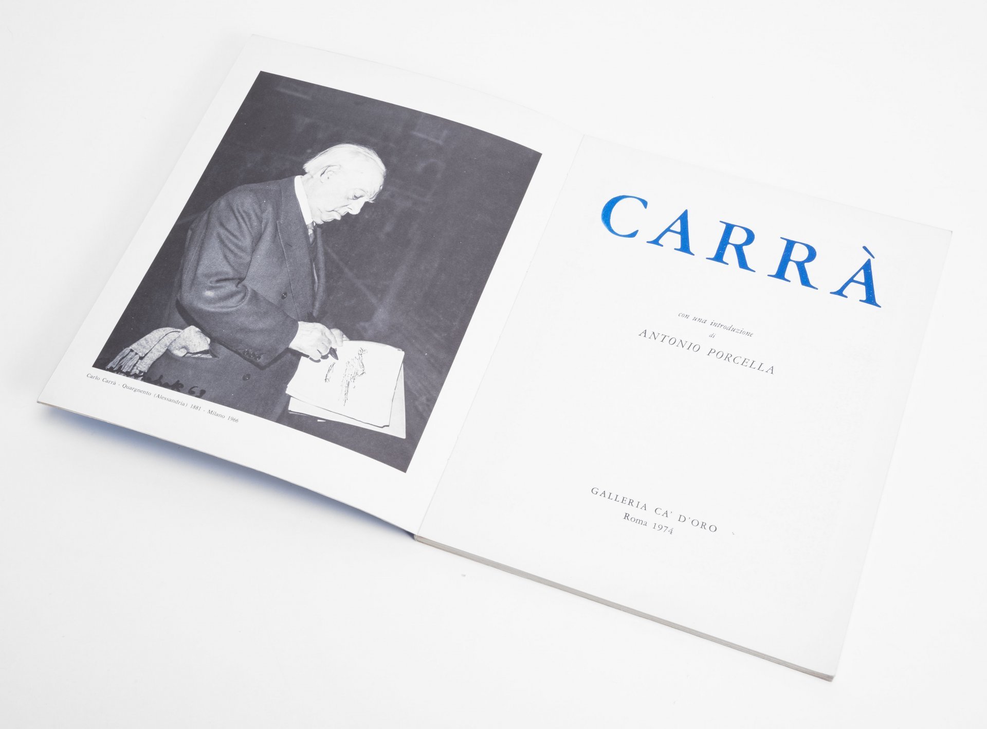 Альбом  "Carra" (Карра), Антонио Порчелла (на итальянском языке), Galleria Ca' d'Oro