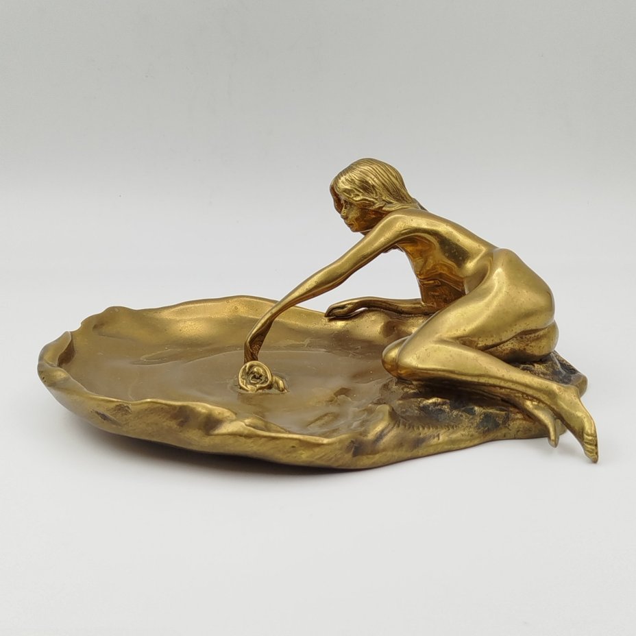 Пепельница (мелочница) "Русалочка", бронза, литье, ООО «Вель», Российская Федерация, 2010-2015 гг.