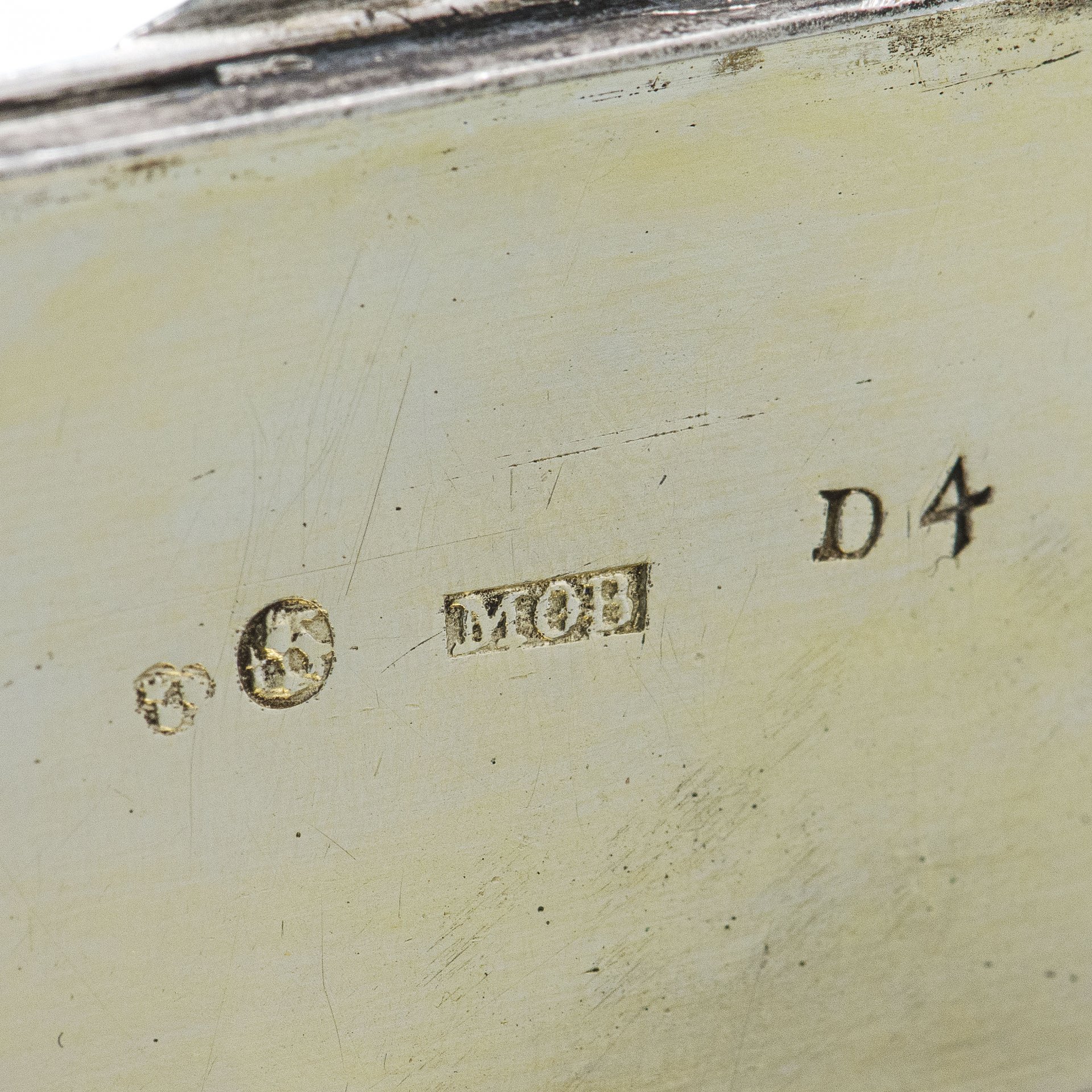 Таблетница старинная, серебро 830 пр., золочение, Швеция, 1834 г.