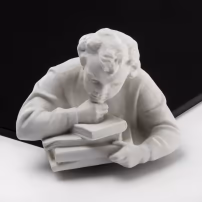 Статуэтка (бюст) "Юный Ленин за книгами", автор Б.В. Едунов