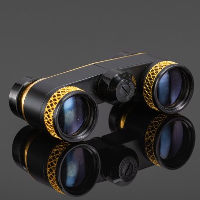 Бинокль театральный "Manon" в оригинальном футляре, Eschenbach Optik, металл, золочение, стекло, кожа, Германия, 1960-1980 гг.