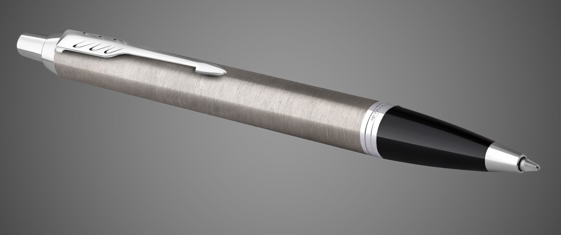 Подарочный набор: Шариковая ручка Parker IM Stainless Steel CT, стержень: M blue и Ежедневник черный, Металлы: нержавеющая сталь, пластик, хром