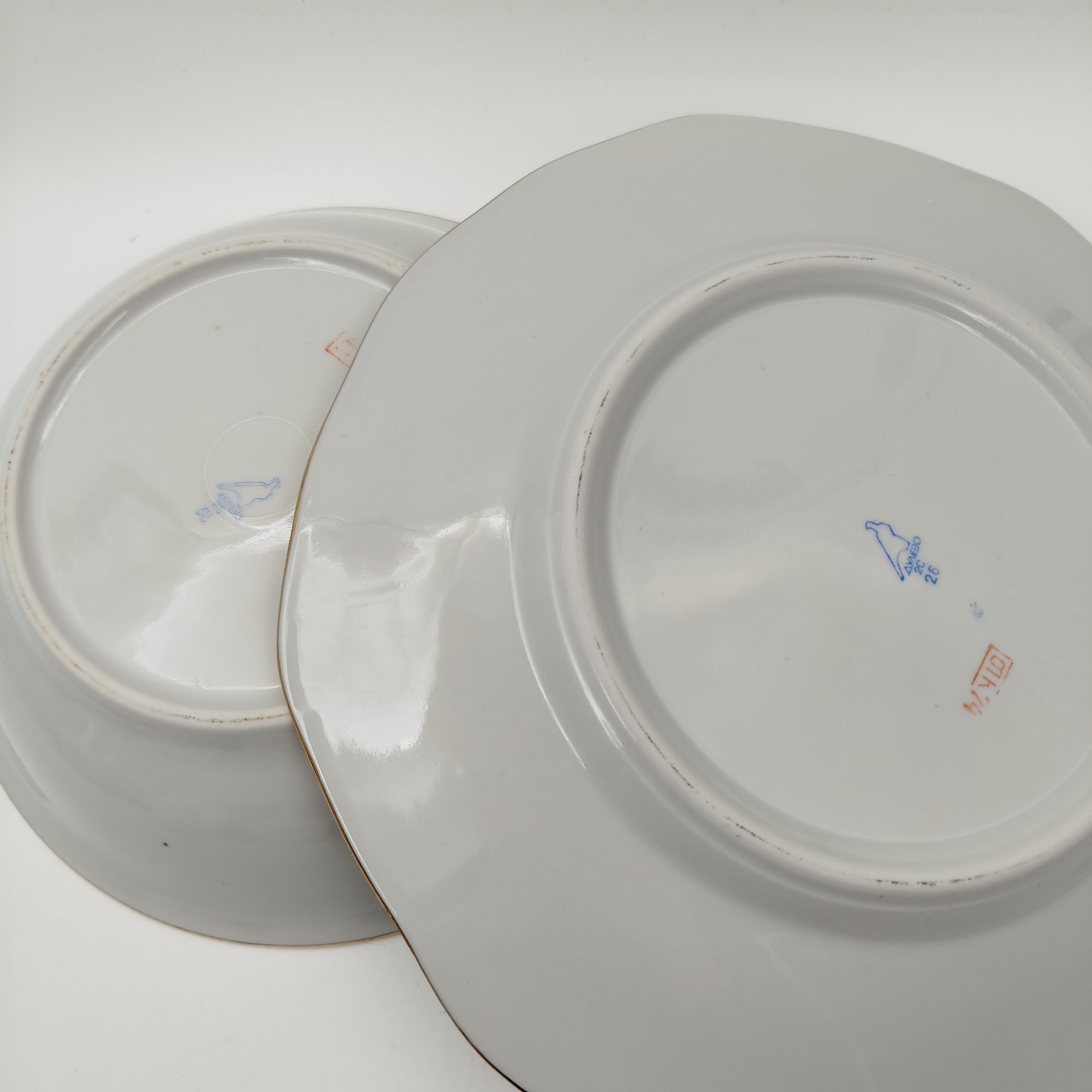 Набор сервировочный "Астры" (7 предметов), фарфор, деколь, золочение, Дулевский фарфоровый завод (Дулёво), СССР, 1968-1991 гг.