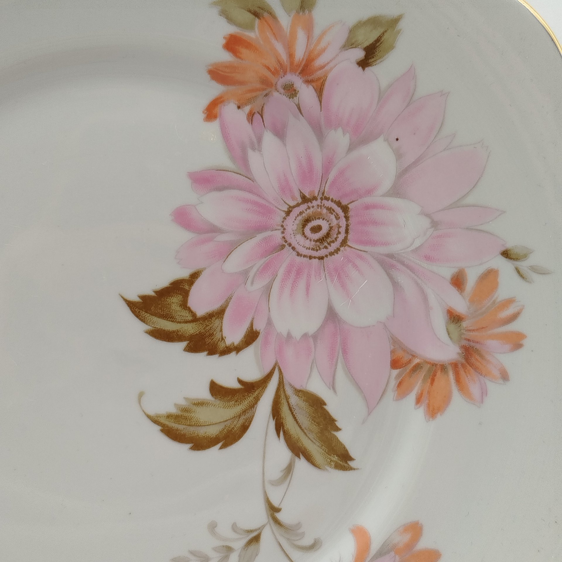 Набор сервировочный "Астры" (7 предметов), фарфор, деколь, золочение, Дулевский фарфоровый завод (Дулёво), СССР, 1968-1991 гг.