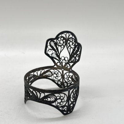 Оплетка для солонки в технике ажурная скань, металл, ажурная скань, СССР, 1960-1980 гг.