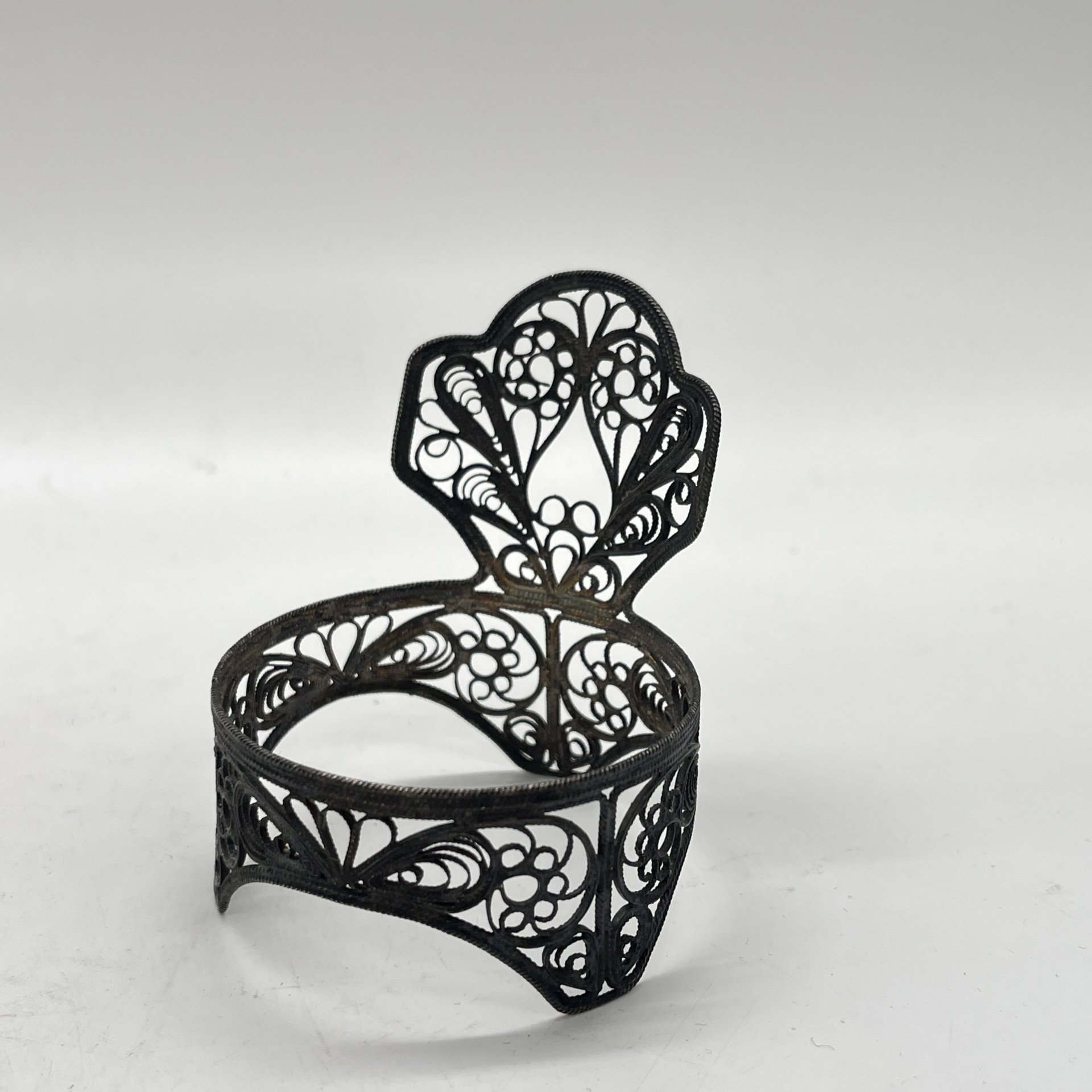 Оплетка для солонки в технике ажурная скань, металл, ажурная скань, СССР, 1960-1980 гг.