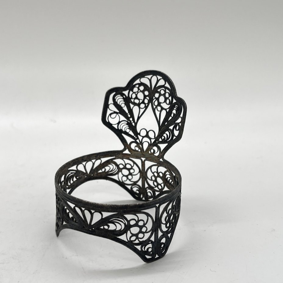 Оплетка для солонки в технике ажурная скань, металл, ажурная скань, СССР, 1960-1980 гг.