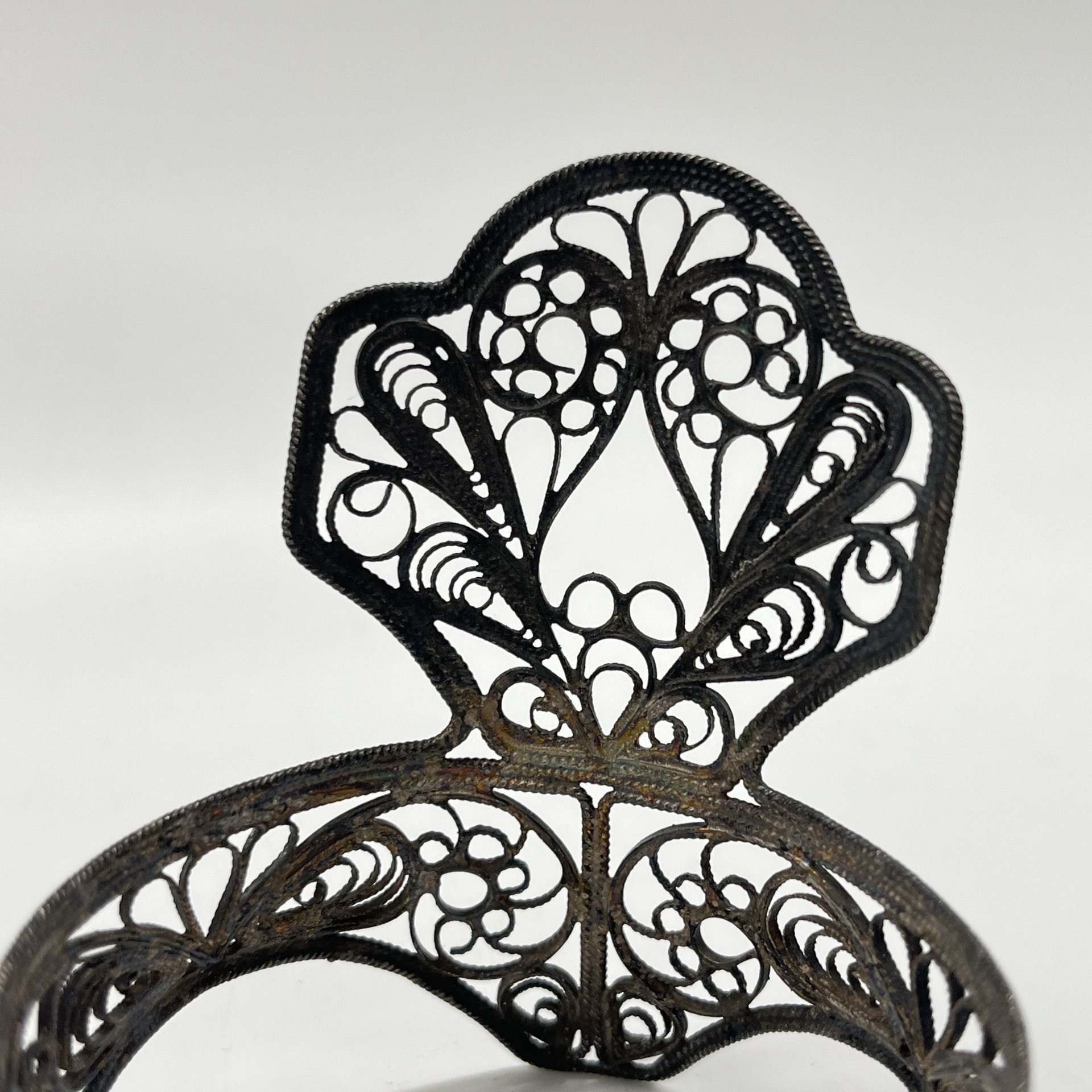 Оплетка для солонки в технике ажурная скань, металл, ажурная скань, СССР, 1960-1980 гг.