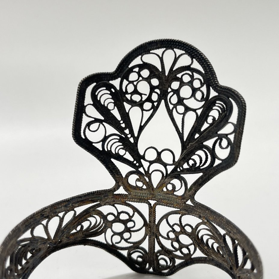 Оплетка для солонки в технике ажурная скань, металл, ажурная скань, СССР, 1960-1980 гг.