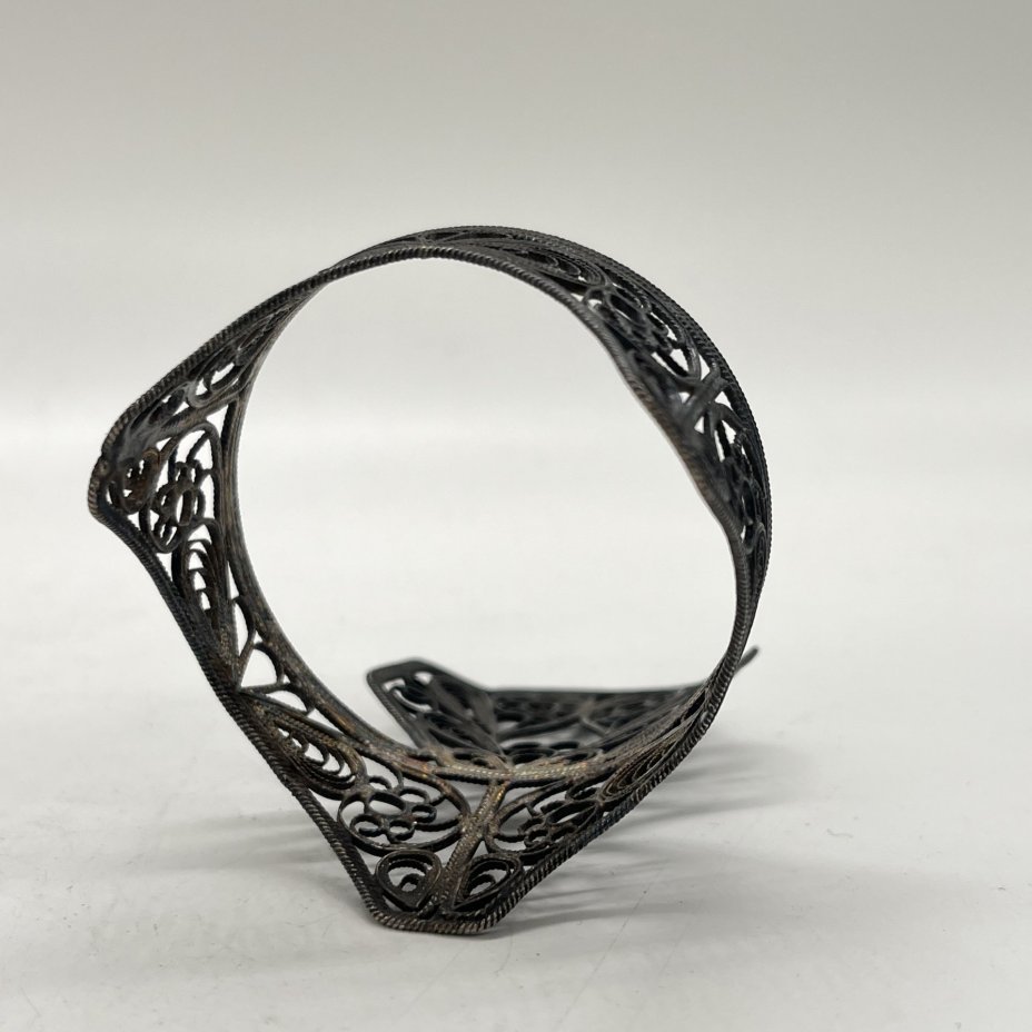 Оплетка для солонки в технике ажурная скань, металл, ажурная скань, СССР, 1960-1980 гг.