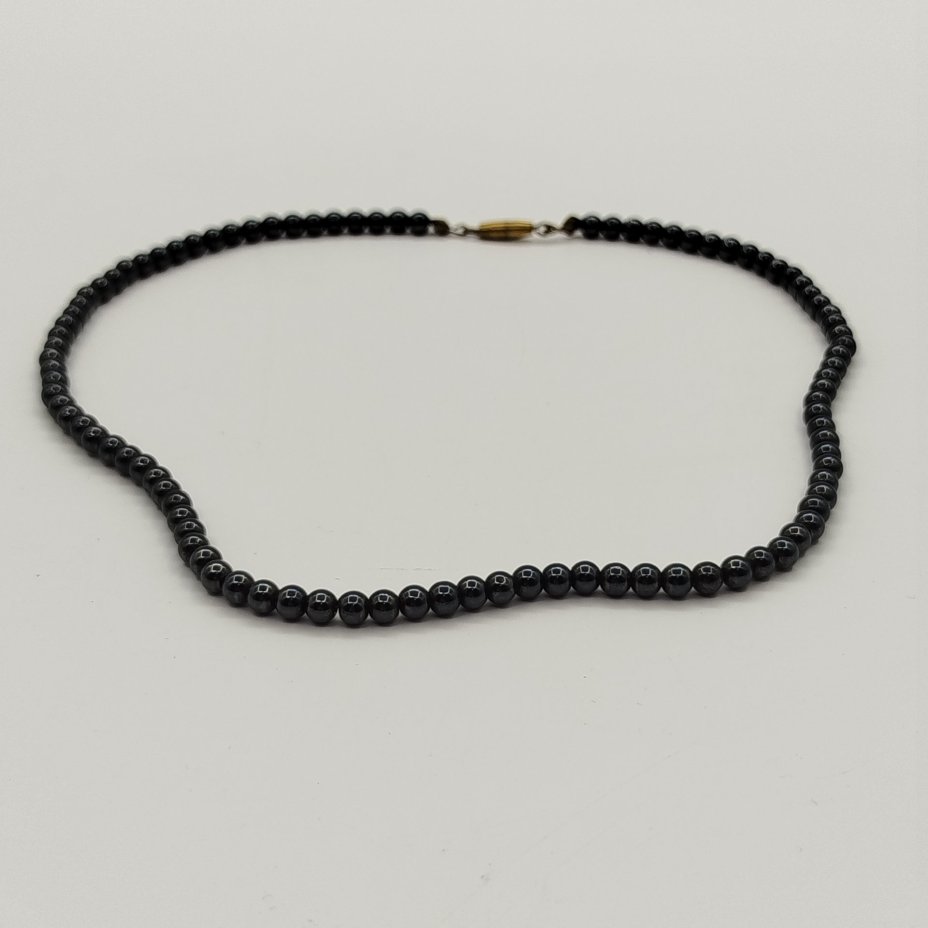 Бусы с бусинами круглой формы, гематит, металл, СССР, 1980-2000 гг.