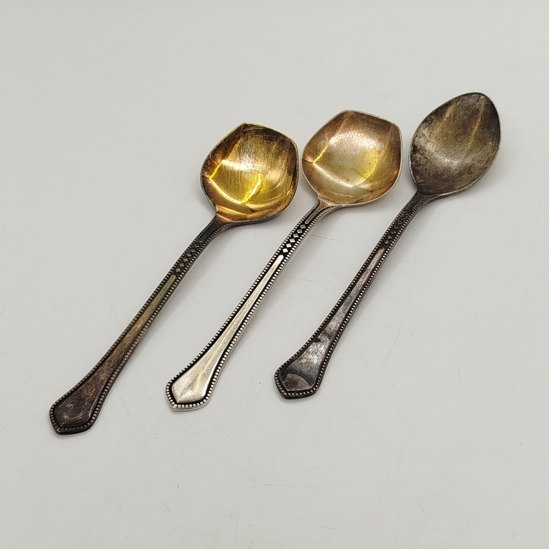 Набор из 3-х лопаток (совочков для чая и варенья) с геометрическим декором