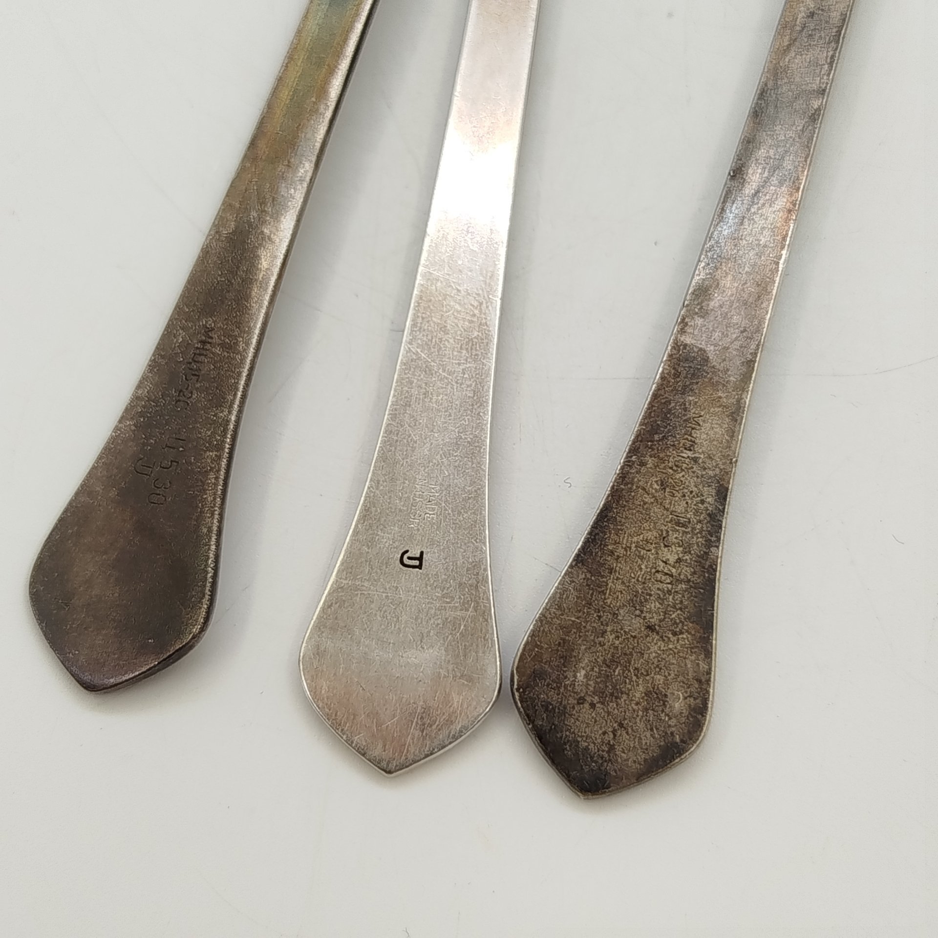 Набор из 3-х лопаток (совочков для чая и варенья) с геометрическим декором