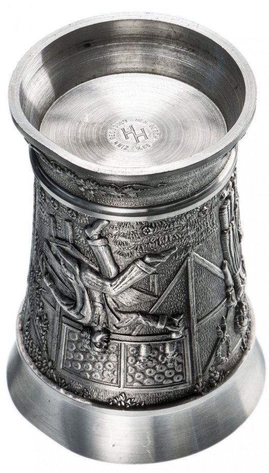 Бокал для вина "В трактире", олово, Германия, 1970-1990 гг.