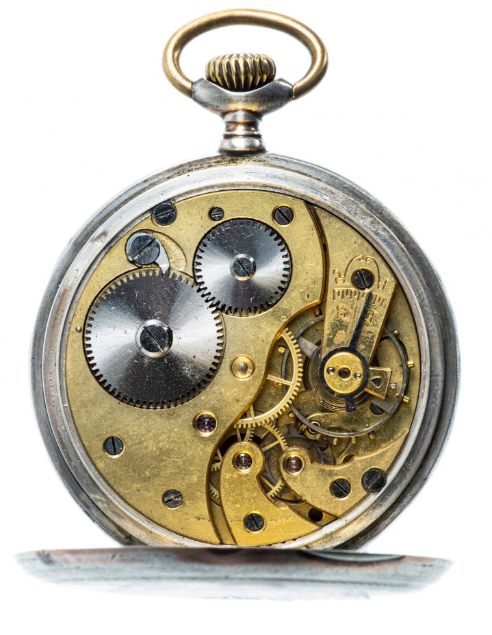 Часы карманные, серебро 800 пр., фирма "Simon PWC", Швейцария, 1950-1970 гг.
