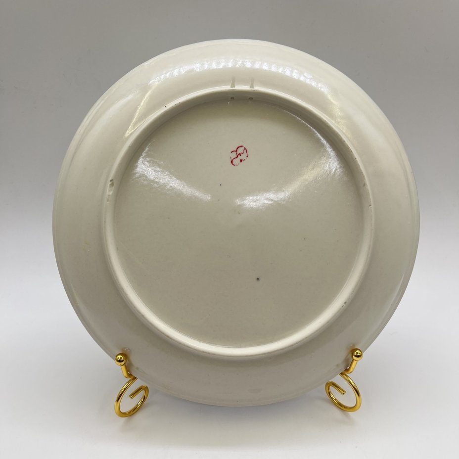 Тарелка настенная "Петушок", Гжель