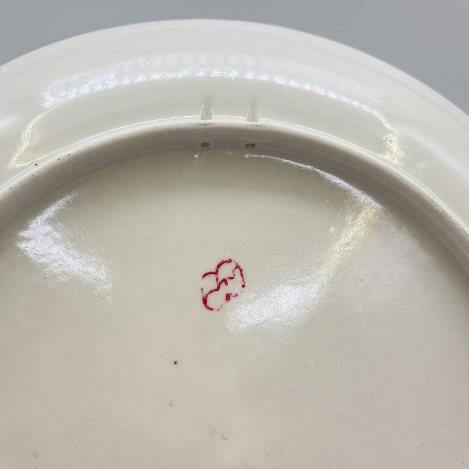 Тарелка настенная "Петушок", Гжель