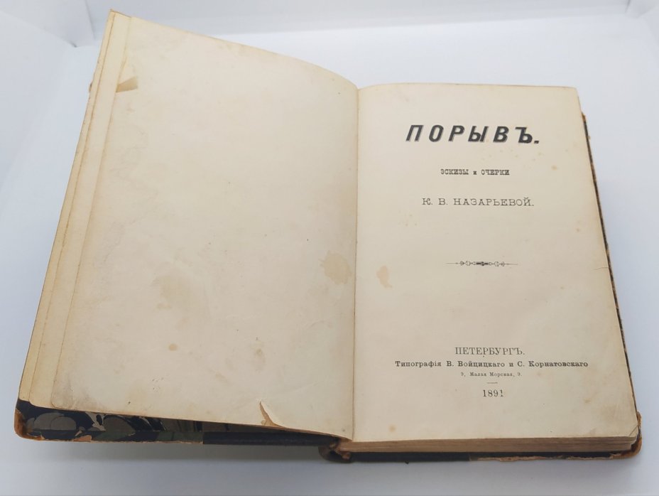 Назарьева К.В. «Порыв. Эскизы и очерки», типография В. Войницкого и С. Корнатовского