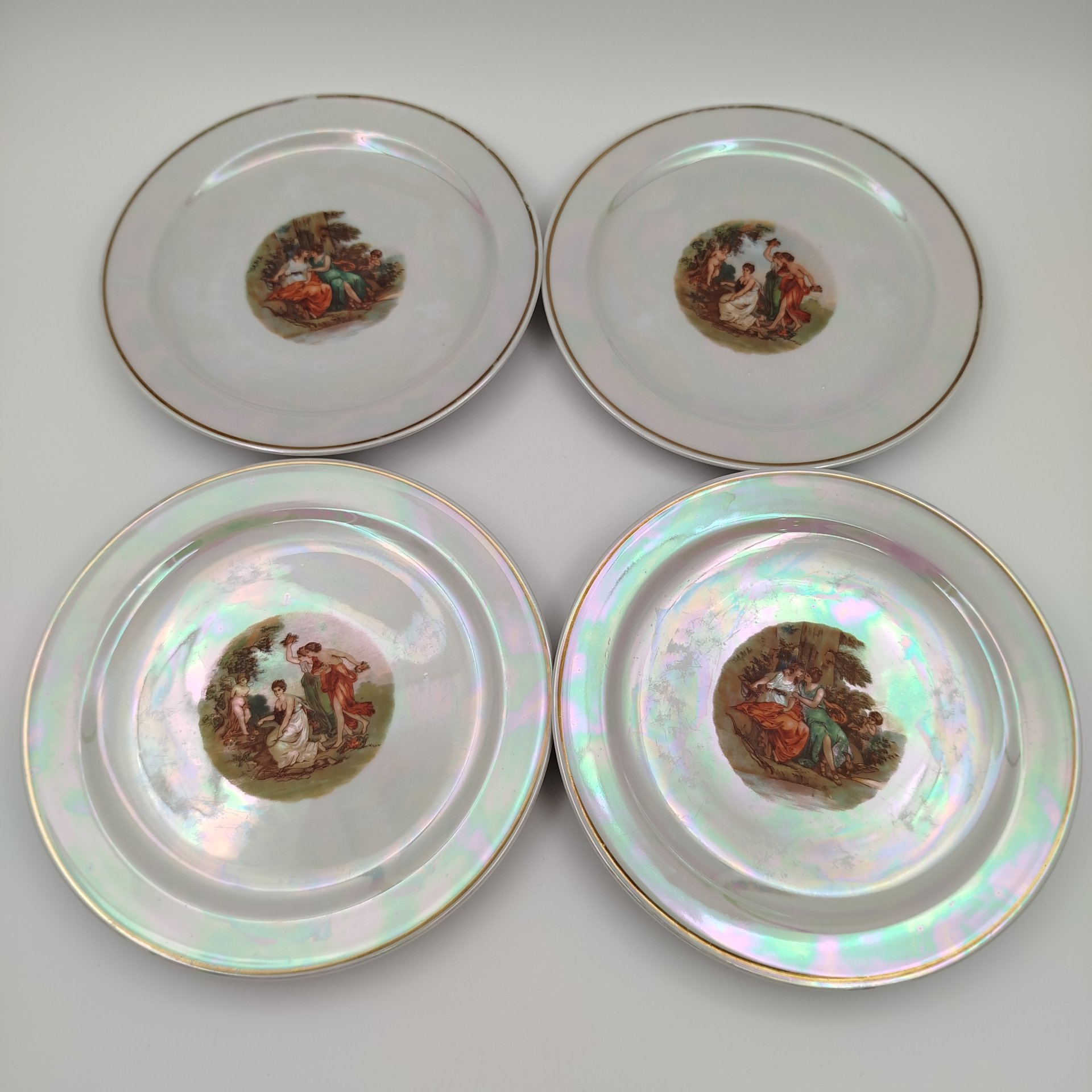 Сервиз кофейный "Мадонна" на 6 персон (21 предмет), фарфор, деколь, люстр, золочение, Германия, 1980-1990 гг.