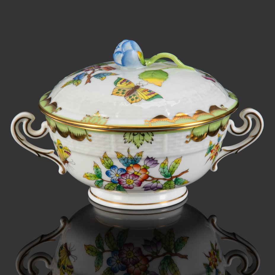 Чашка бульонная с крышкой из сервиза "Королева Виктория", Herend (Херенд)