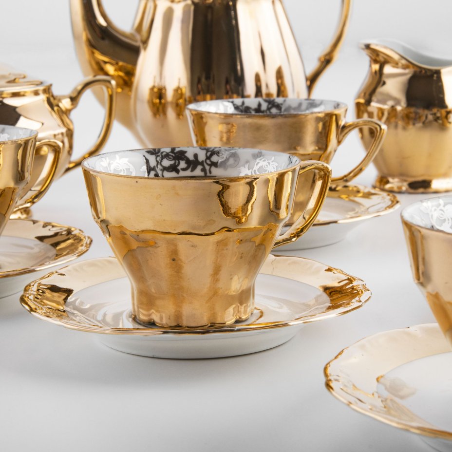 Сервиз кофейный на 6 персон (15 предметов), Porcelana Bogucice