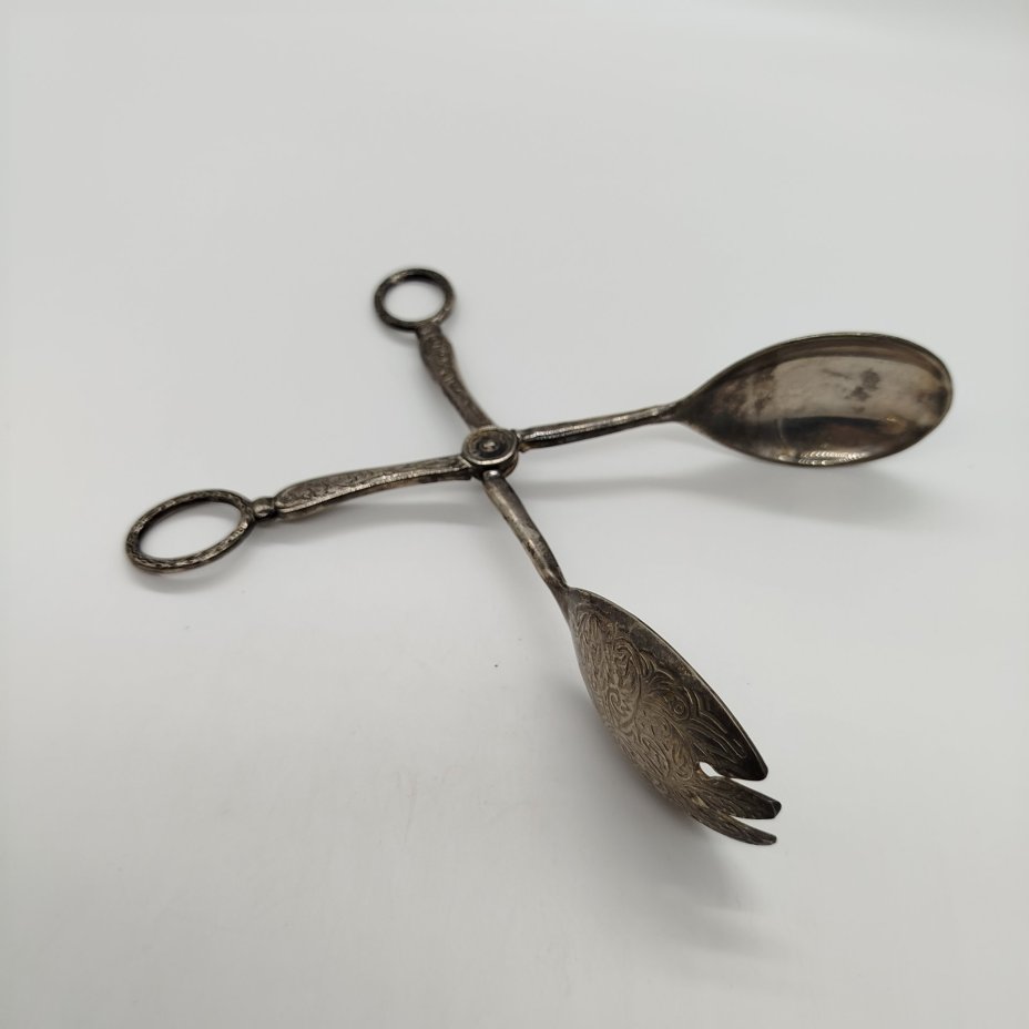 Щипцы сервировочные, металл, серебрение, Европа, 1980-2010 гг.