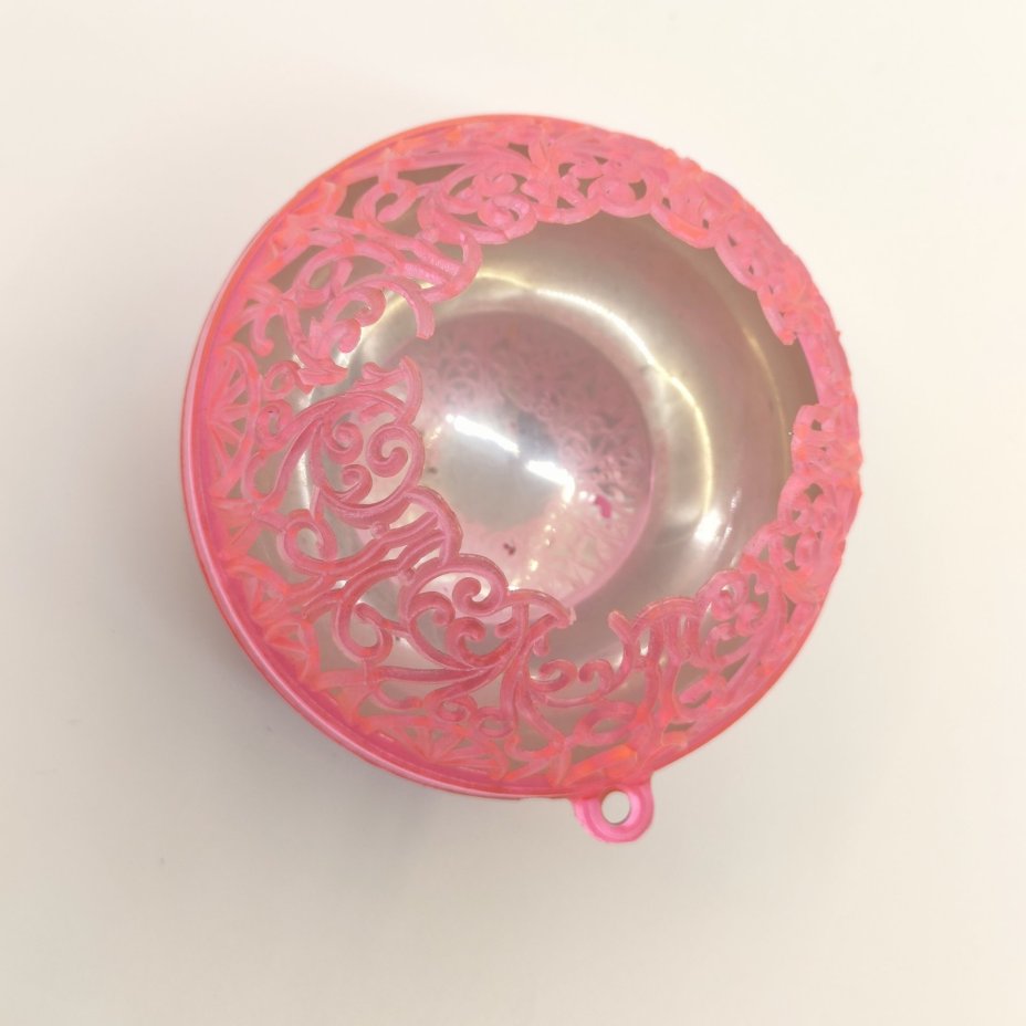 Набор из 5-ти ёлочных шаров с ажурным декором