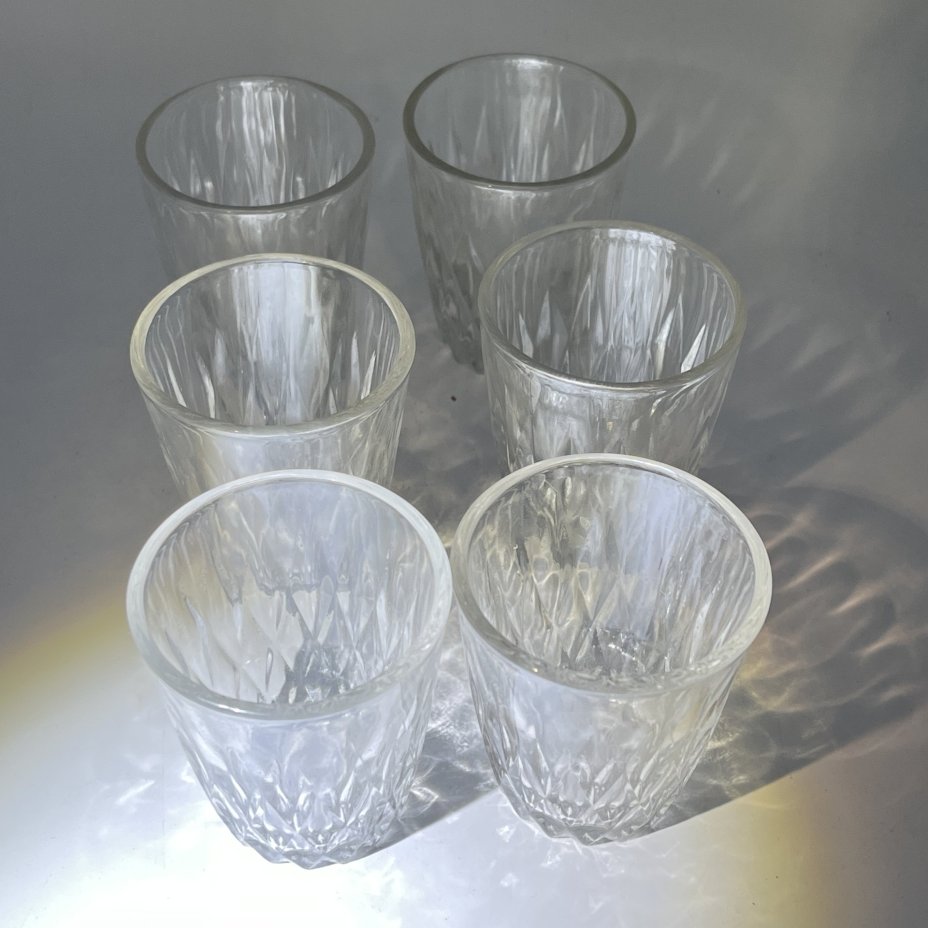 Набор из 6 стопок с рельефным декором