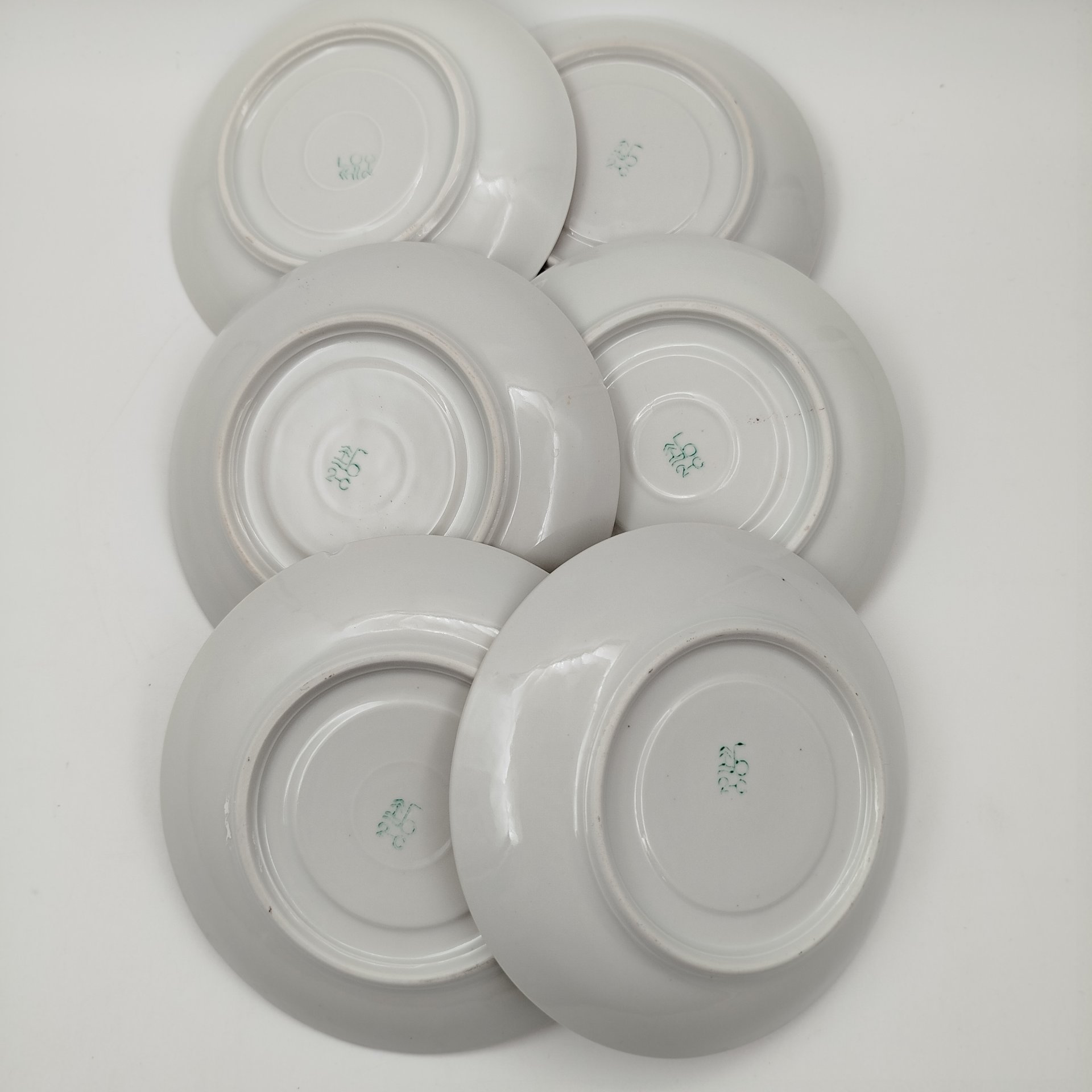 Набор из шести чайных пар "Золотой веер", в оригинальной коробке