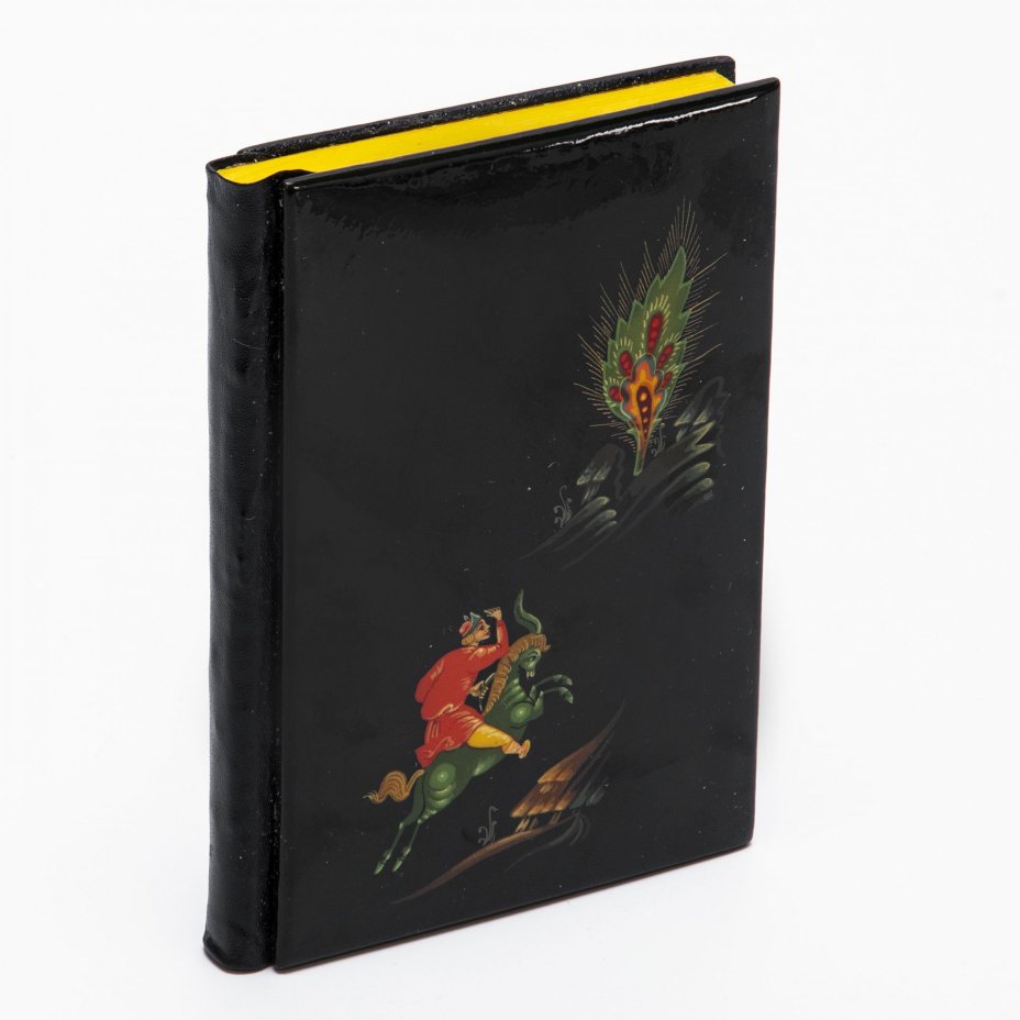Записная книжка сувенир, Золотое кольцо - лаковая миниатюра "Жар-птица", Палех, Владимирская типография Союзполиграфпрома