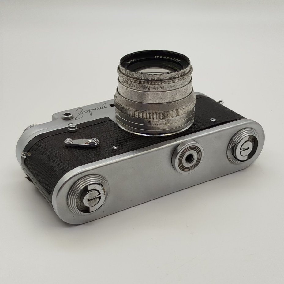 Фотоаппарат "Зоркий-4" с объективом "Юпитер-8", в оригинальном кофре, металл, пластик, стекло, кожа, Красногорский механический завод (КМЗ), СССР, 1956-1973 гг.
