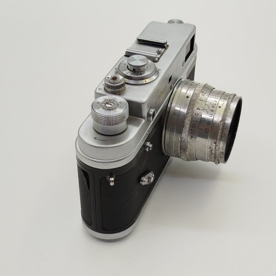 Фотоаппарат "Зоркий-4" с объективом "Юпитер-8", в оригинальном кофре, металл, пластик, стекло, кожа, Красногорский механический завод (КМЗ), СССР, 1956-1973 гг.