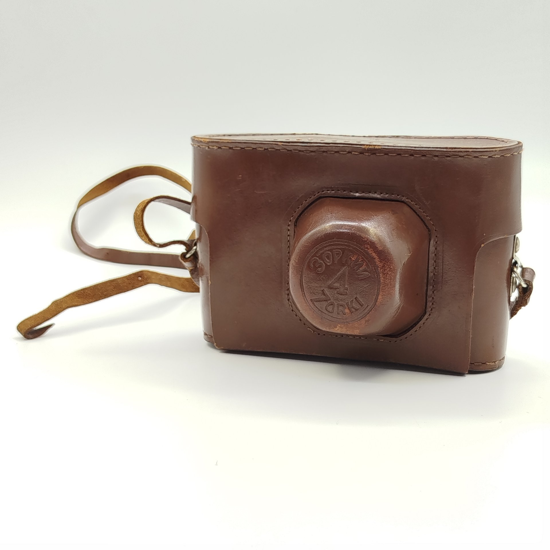 Фотоаппарат "Зоркий-4" с объективом "Юпитер-8", в оригинальном кофре, металл, пластик, стекло, кожа, Красногорский механический завод (КМЗ), СССР, 1956-1973 гг.