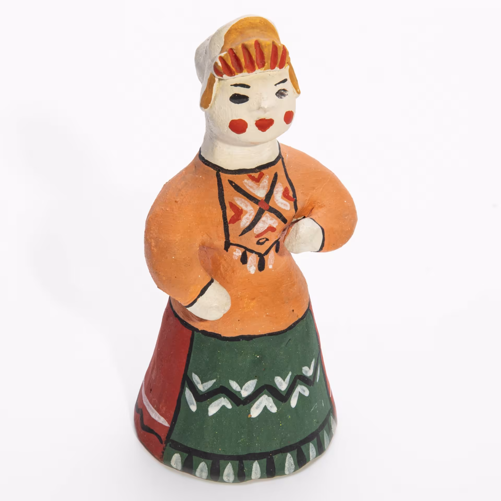 Каргопольская глиняная игрушка, ручная роспись, СССР, 1970-1990 гг.