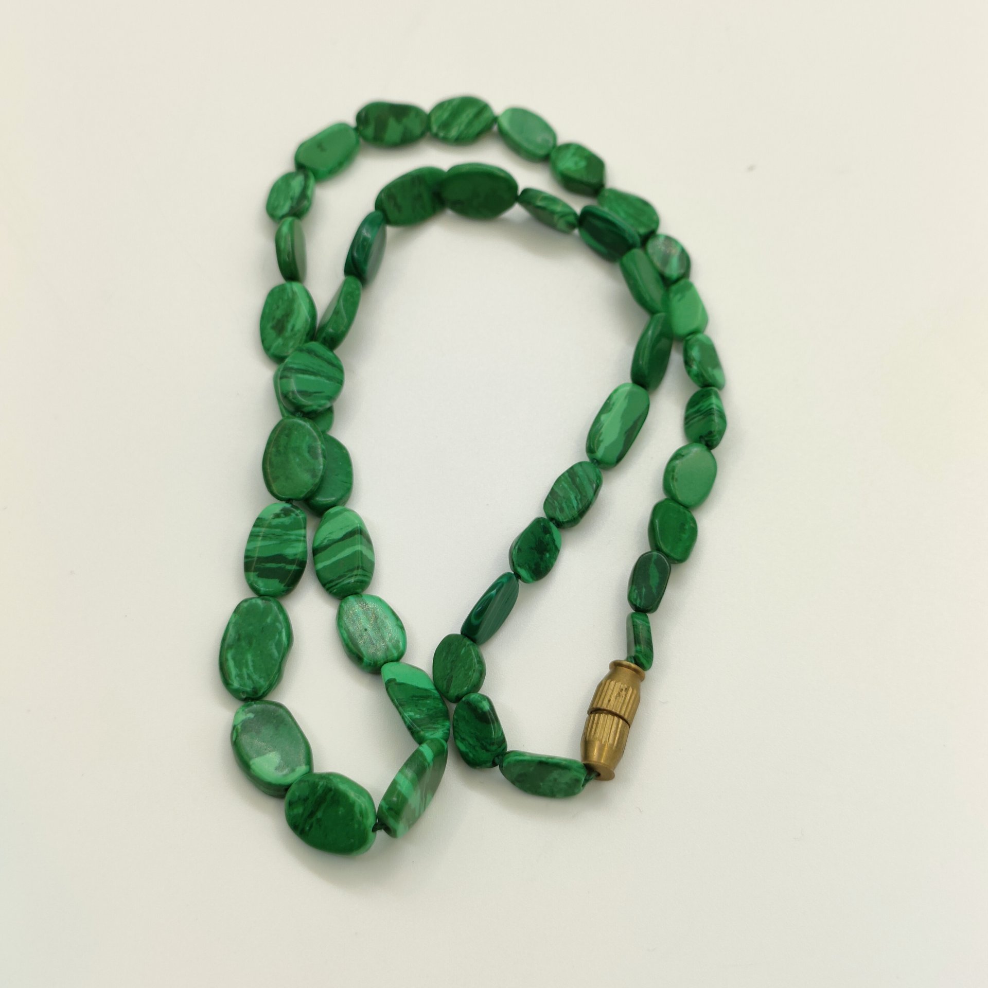 Бусы из бусин под малахит, металл, композитный материал, СССР, 1970-1990 гг.
