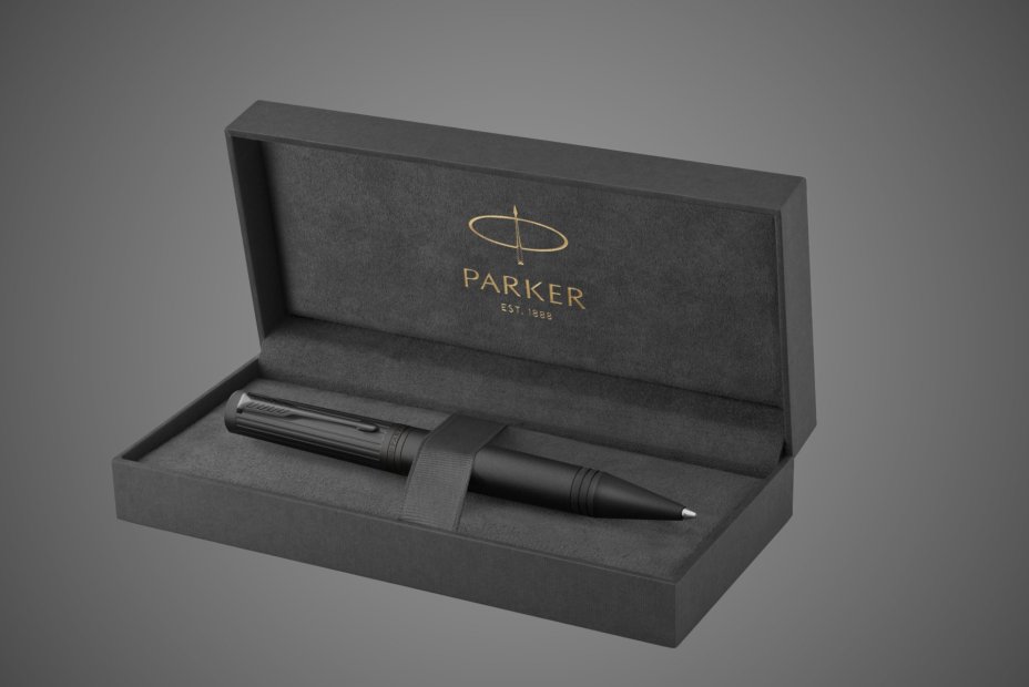 Шариковая ручка Parker "Ingenuity Black BT" стержень:M, цвет чернил: black, подарочная упаковка, Покрытия: PVD-покрытие, лак, легированная сталь