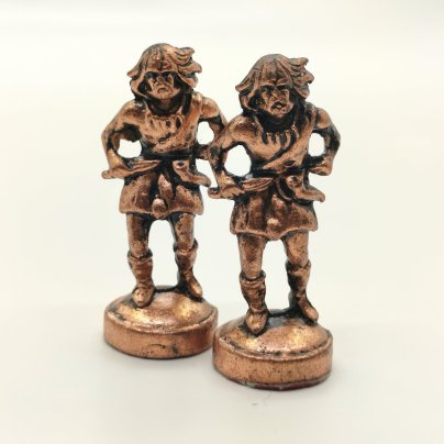 Пара шахматных фигурок "Викинги", медь, литье, чернение, Европа, 1990-2010 гг.